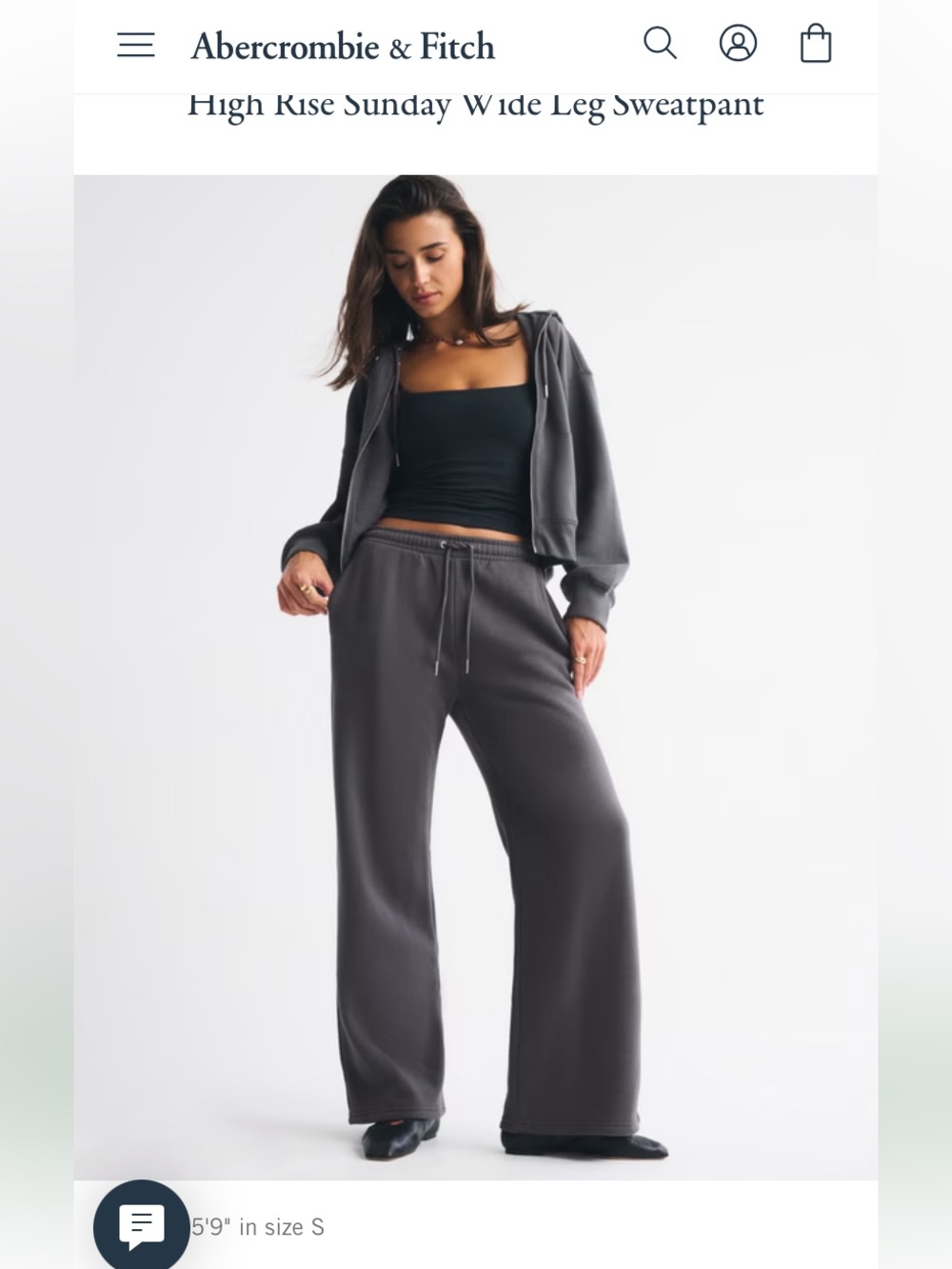 Abercrombie & Fitch Sunday high rise Wide Leg Sweatpants (Set of 2) Large - Picture 16 of 16